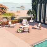 A-Frame with a pool