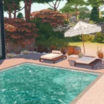 A-Frame with a pool