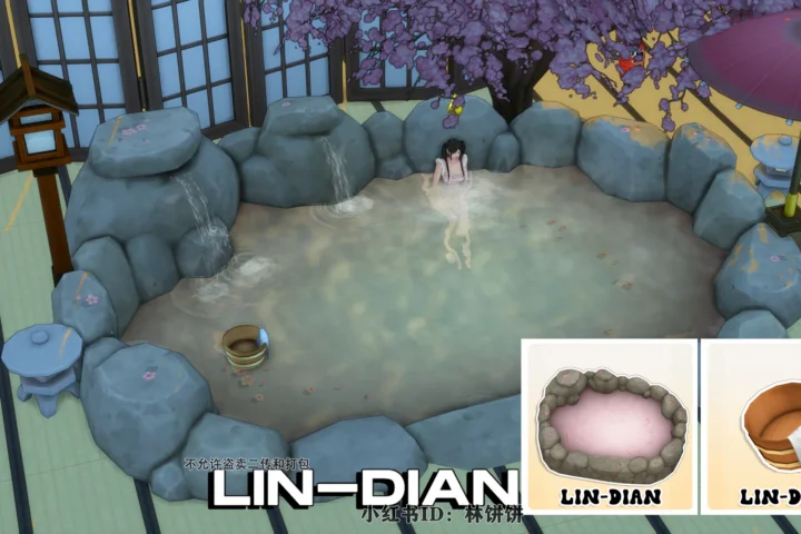 LIN-DIAN Hot springs and flower petals