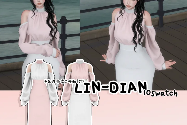 LIN-DIAN women's off shoulder long dress