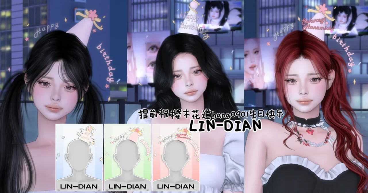 LIN-DIAN Happy Birthday Hat