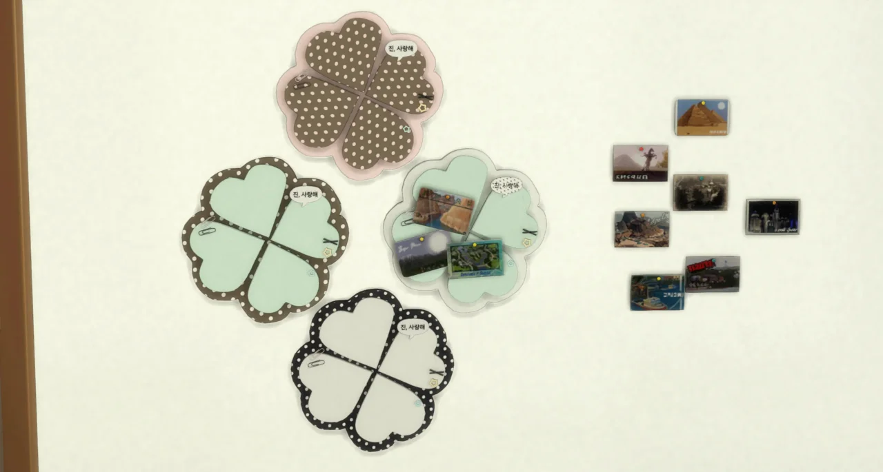LIN-DIAN Four-leaf clover felt board
