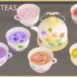 FLORAL TEAS AND TEAPOT