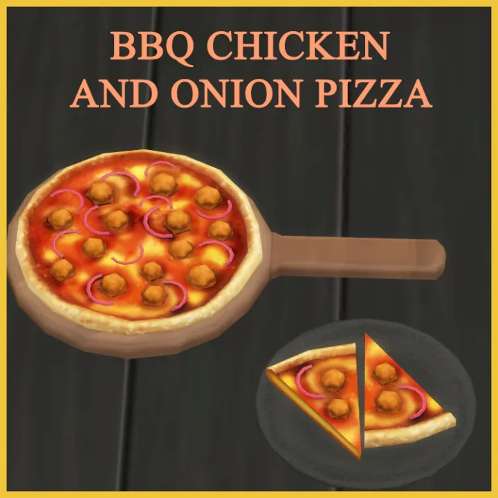 BBQ CHICKEN AND ONION PIZZA