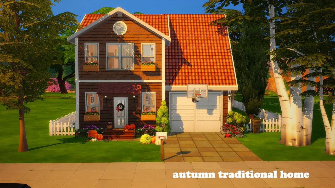 Autumn traditional home
