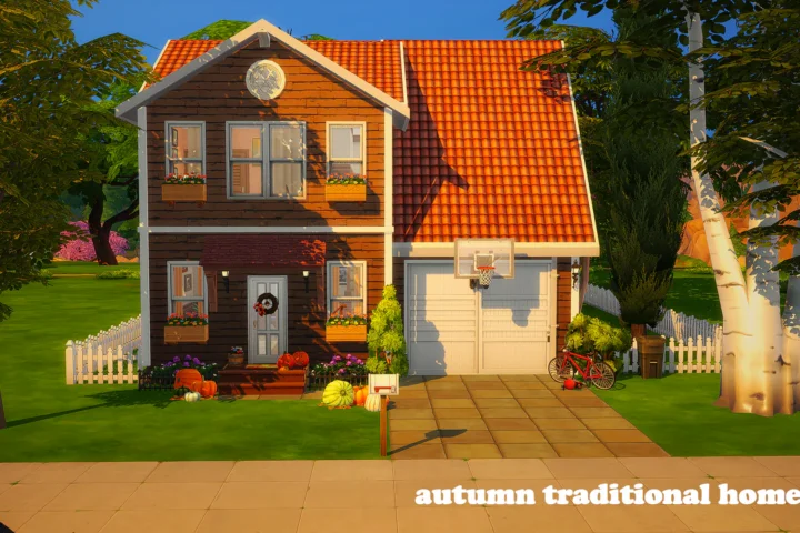 Autumn traditional home
