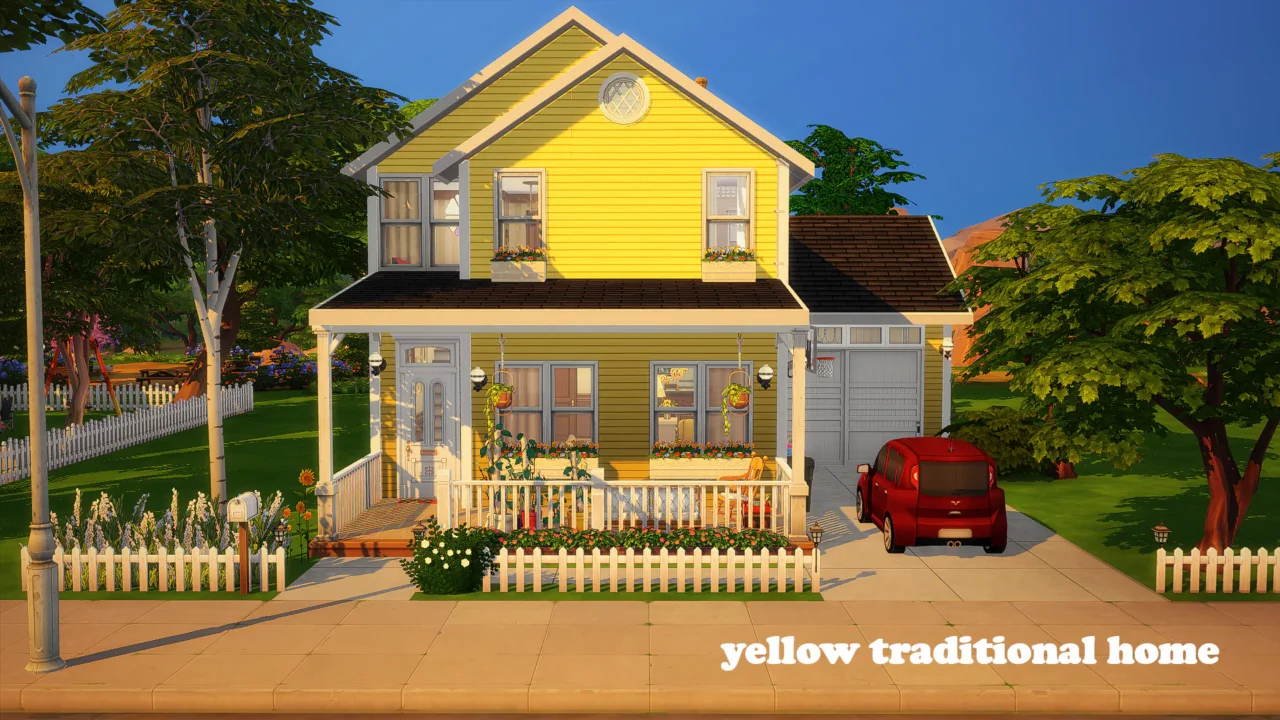 Yellow traditional home