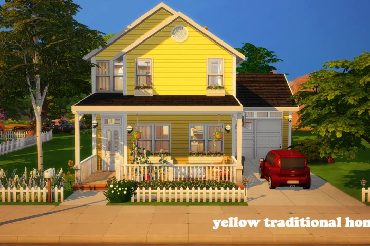 Yellow traditional home