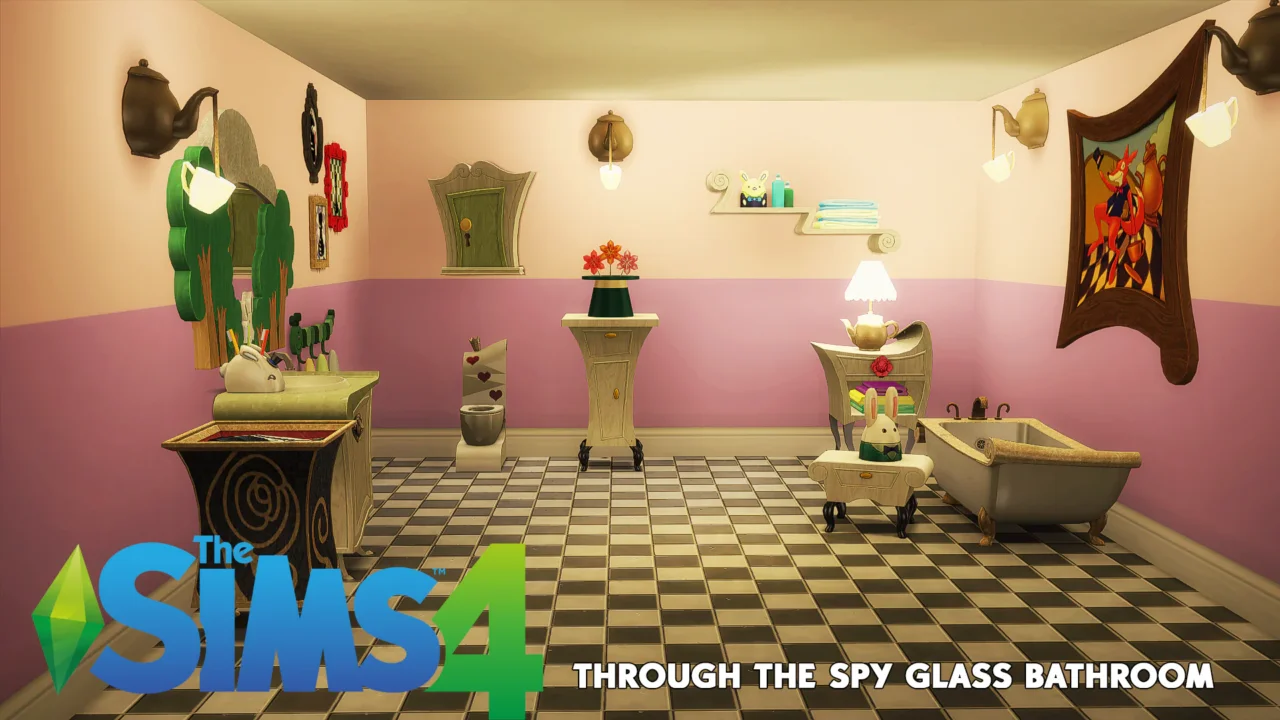 Through the spy glass bathroom