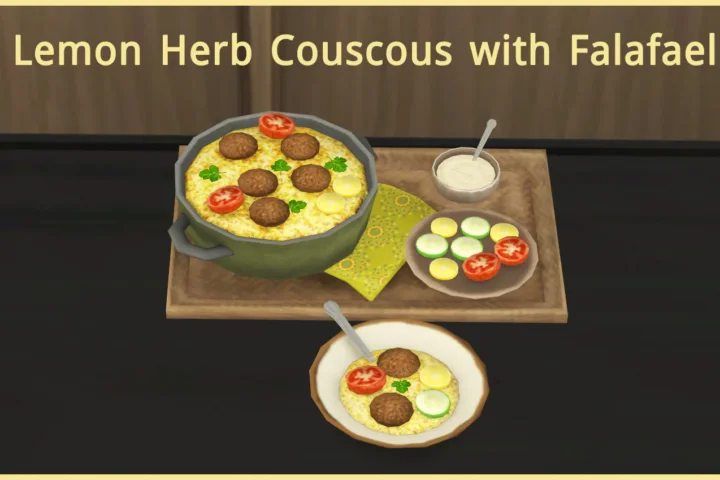 Lemon Herb Couscous with Falafael