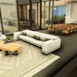 Luxury modern house with aquarium