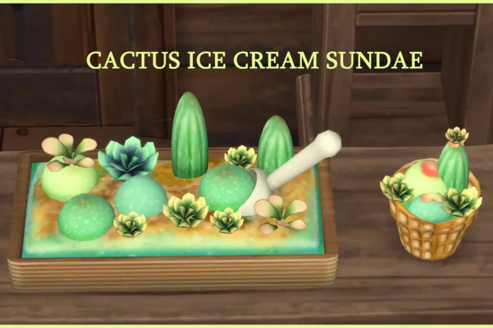 Cactus Ice Cream Sundae