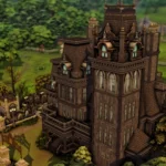 Haunted Mansion with Cemetery and Swamp