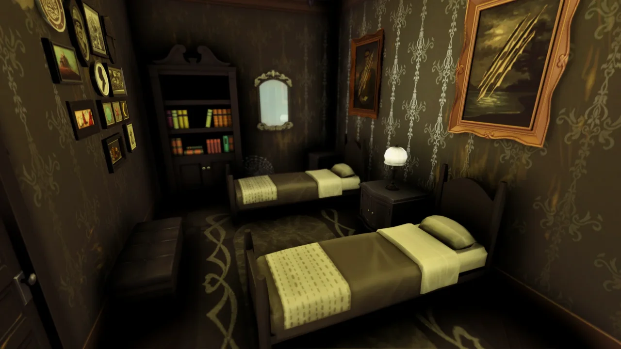 Haunted Mansion with Cemetery and Swamp
