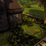 Haunted Mansion with Cemetery and Swamp