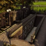 Haunted Mansion with Cemetery and Swamp