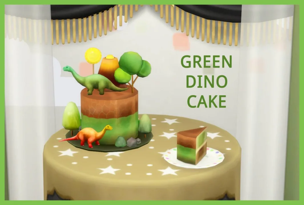 Green Dino Cake
