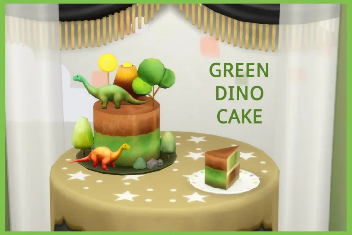Green Dino Cake