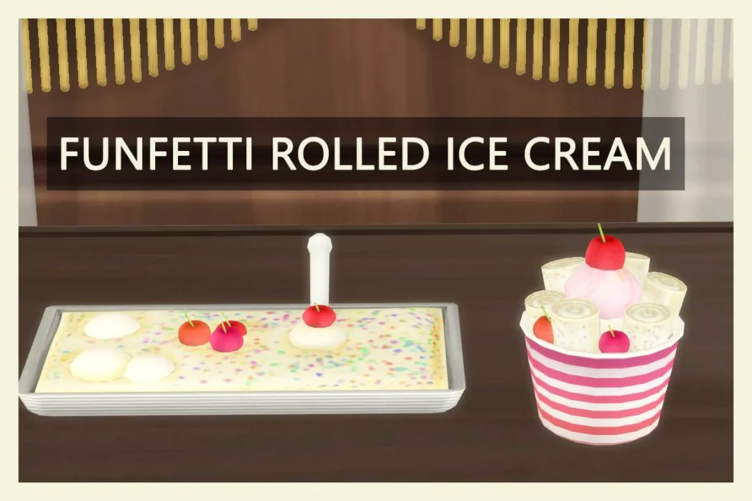 Funfetti Rolled Ice cream
