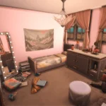Cute Lilac And Pink Girls Bedroom NO CC