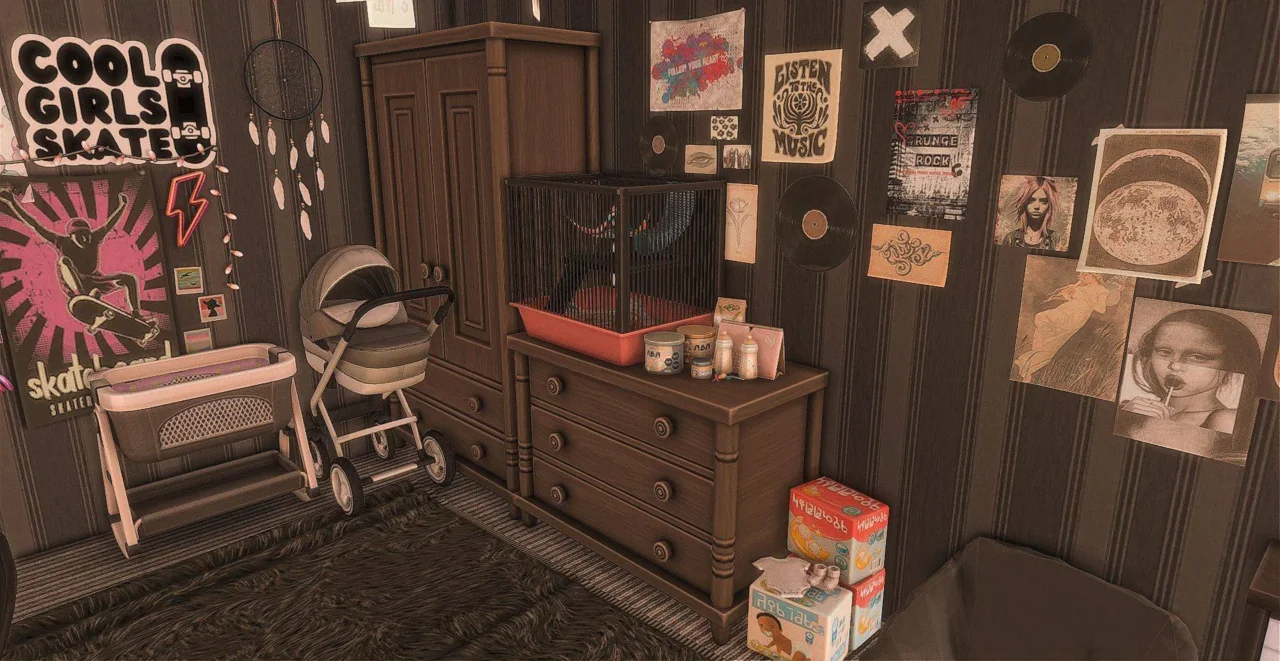 Pregnant Teen Room (Skater Girl)