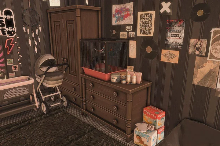 Pregnant Teen Room (Skater Girl)