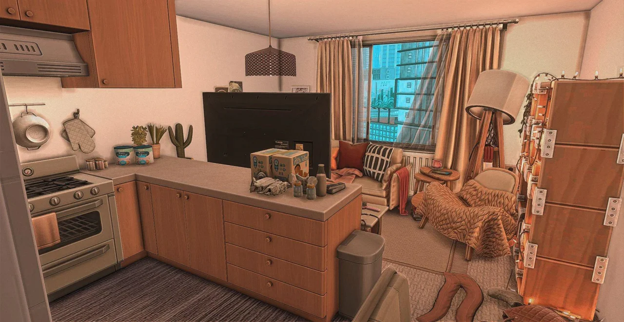 First Time Mom Living room/Kitchen