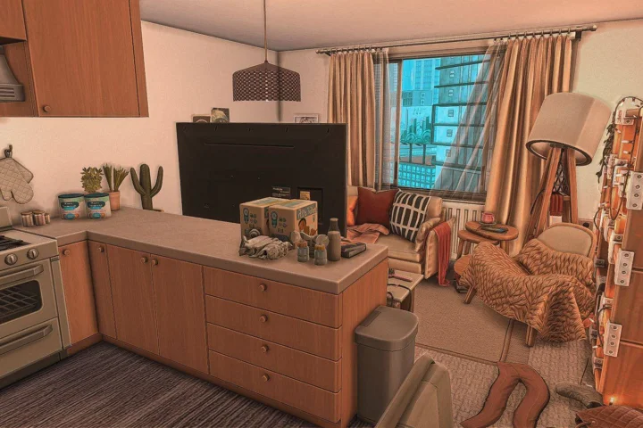 First Time Mom Living room/Kitchen