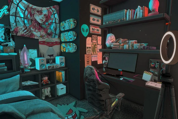 Gamers/Streamer Anime/Grunge Room