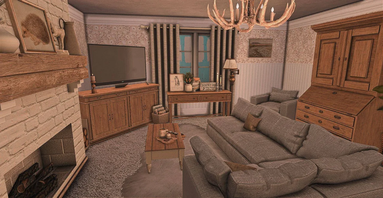Cozy Modern Cottage Living Room