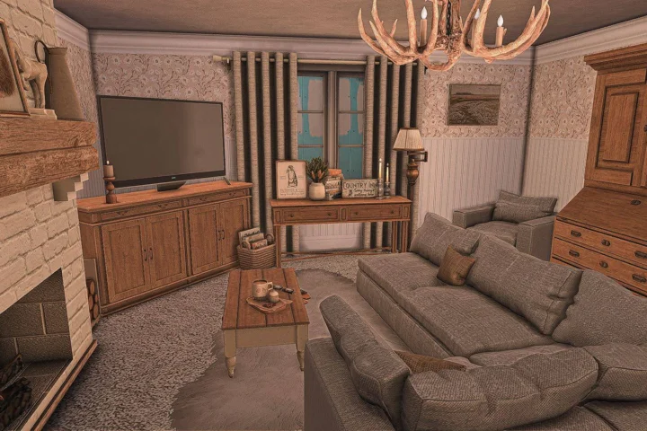 Cozy Modern Cottage Living Room