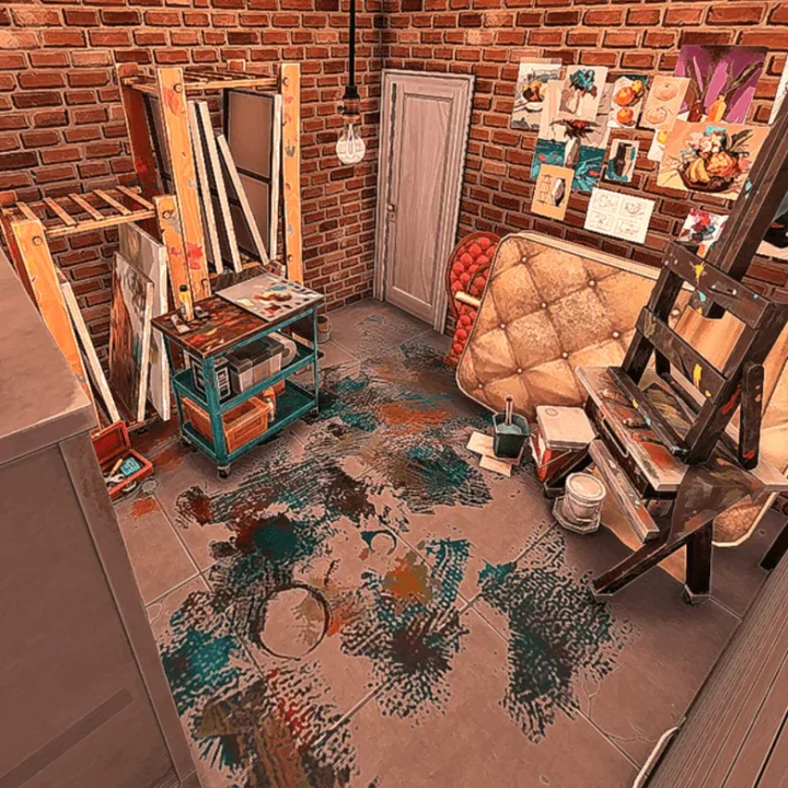 Cluttered Painting Room NO CC