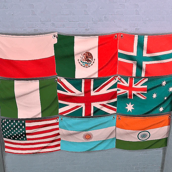 Around the World Flags