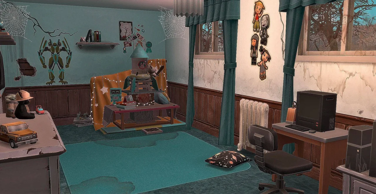 Messy Rundown Boys Bedroom