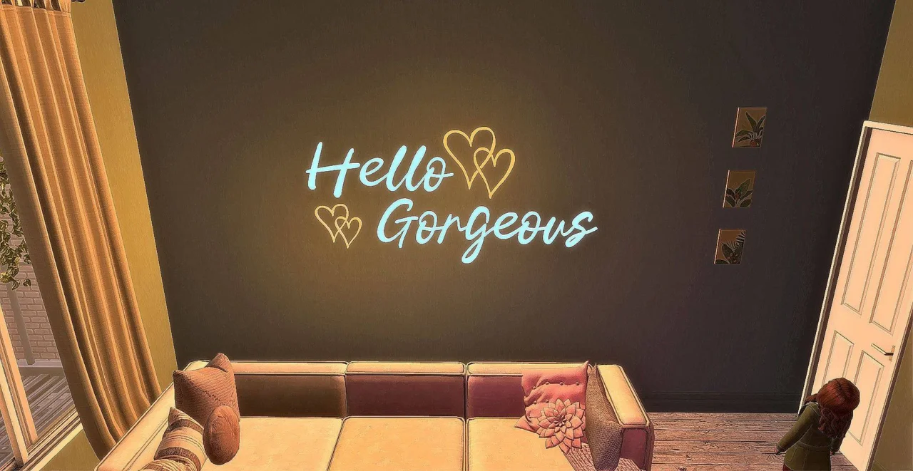 Hello Gorgeous - Neon Wall Light
