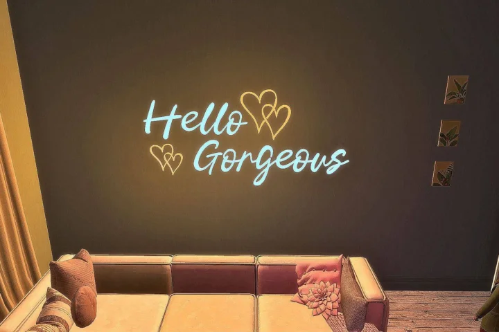 Hello Gorgeous - Neon Wall Light