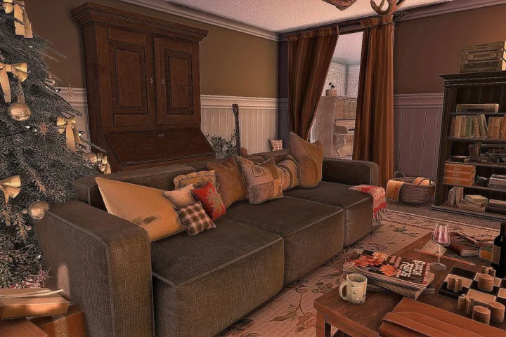 Cozy Cottage Christmas - Living Room