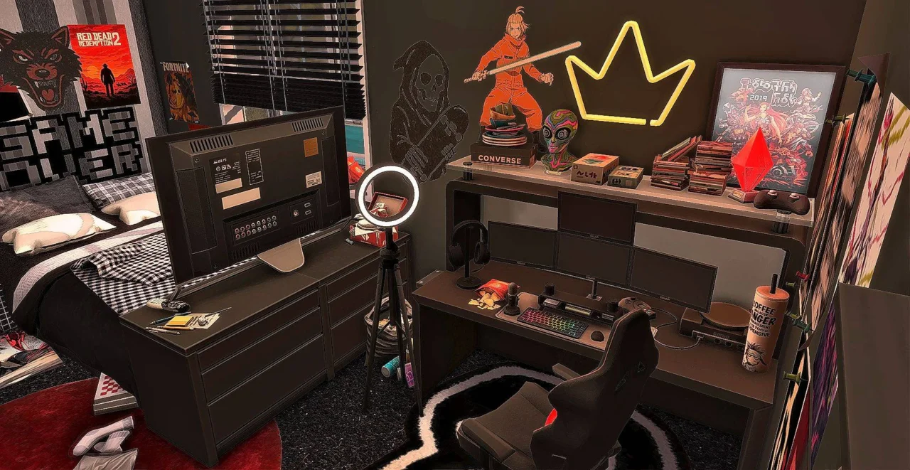 Messy Content Creator's Bedroom - Gamer Boys Bedroom