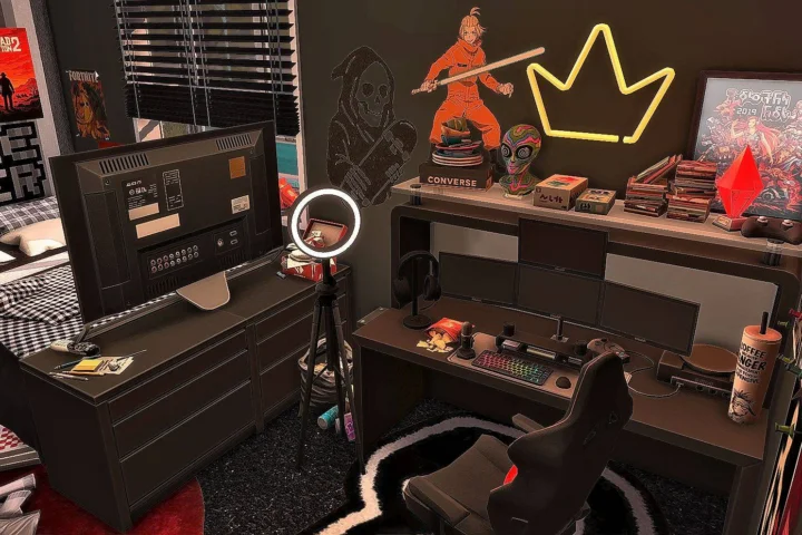 Messy Content Creator's Bedroom - Gamer Boys Bedroom