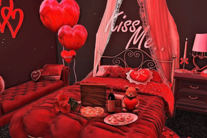 Valentines Suprise - Romantic Red Bedroom
