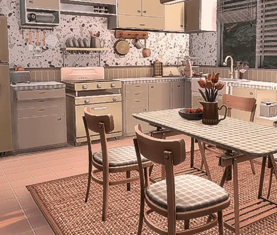 Homey Retro Green - Family Kitchen