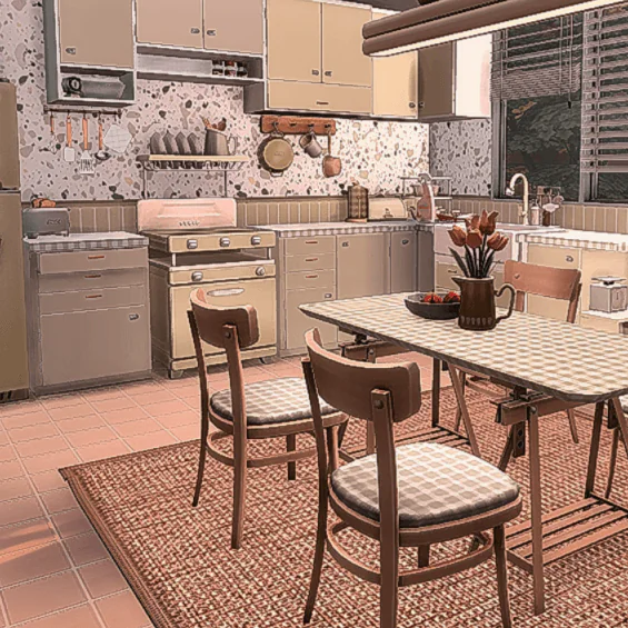 Homey Retro Green - Family Kitchen