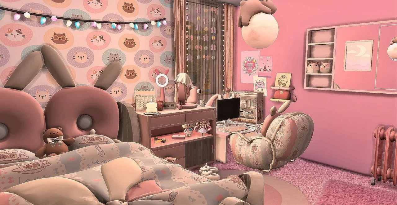 🐰Cute Kawaii🐰 - Cozy Bunny Bedroom - Gamer Girl