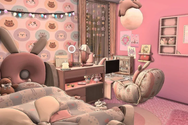 🐰Cute Kawaii🐰 - Cozy Bunny Bedroom - Gamer Girl