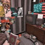High School Drop-Out - Gaming Nook - Messy Teenagers Attic Bedroom