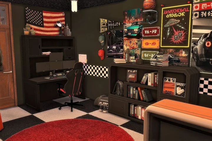 Redline Garage Den - Car Enthusiast's Bedroom - JDM Style Boys Room