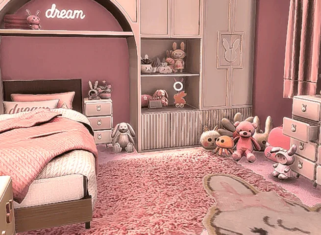 Bunny Dreams - Blush Bunny - Childs Bedroom
