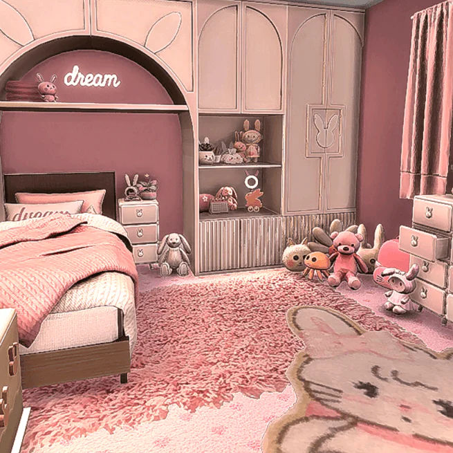 Bunny Dreams - Blush Bunny - Childs Bedroom