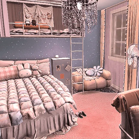 Starlight Sisters - Cozy Purple Sisters Bedroom