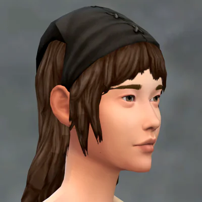 TSM Handkerchief Cap with Hair